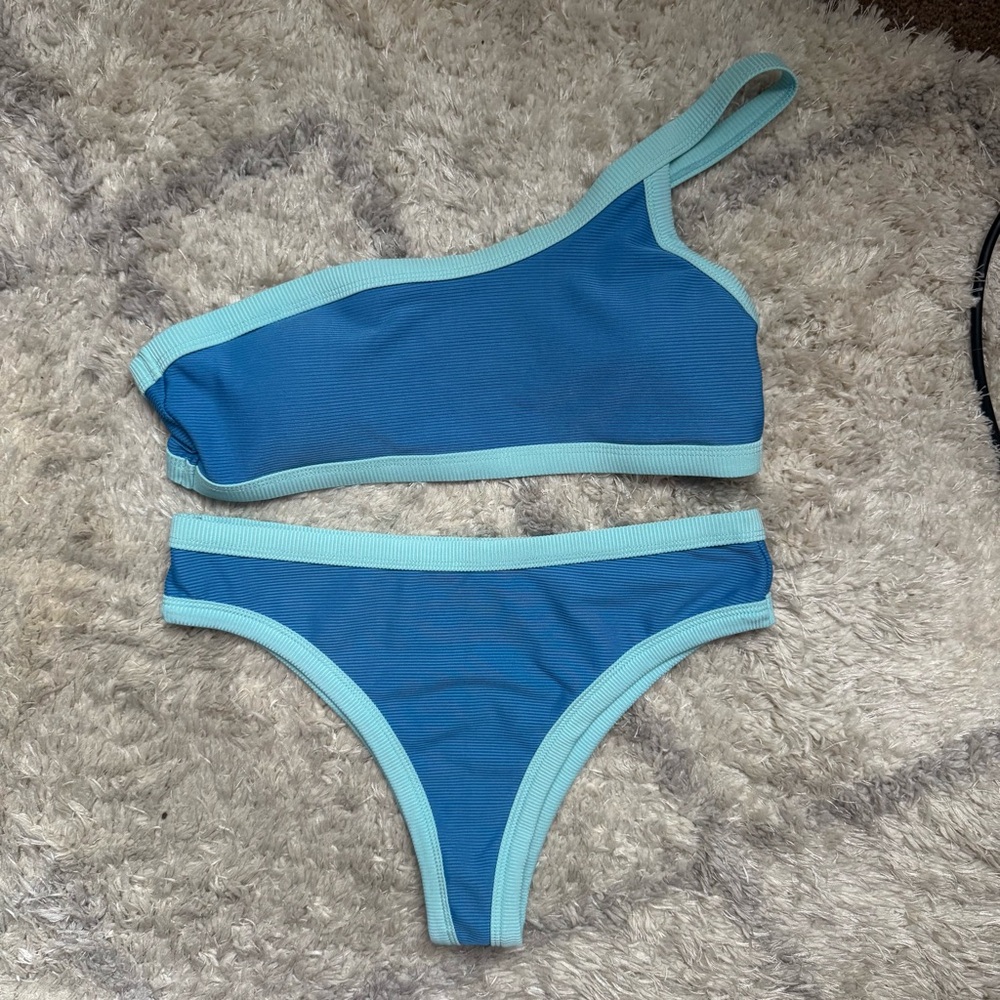 SHEIN Blue and Light Blue Bikini